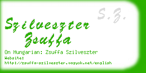 szilveszter zsuffa business card